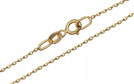 ZŁOTY ŁAŃCUSZEK DIAMENTOWANY ROLO 585 50 CM GRAWER