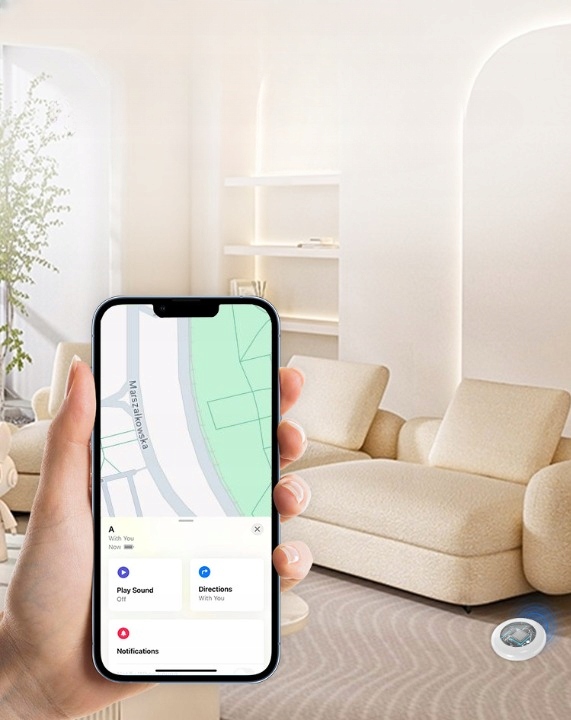 LOKALIZATOR KLUCZY AIR TAG DO iOS APPLE IPHONE BRELOK Z GPS +ETUI BLUETOOTH