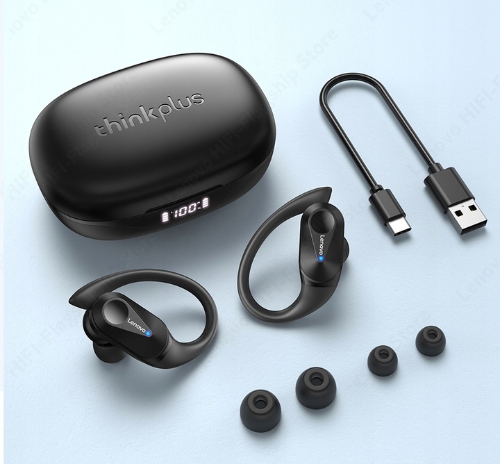Słuchawki Bezprzewodowe LENOVO LP75 Bluetooth DOUSZNE Powerbank Wodoodporne