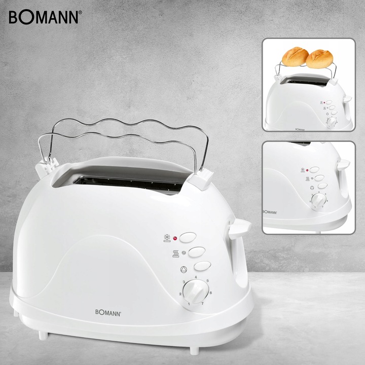 TOSTER NA 2 KROMKI BOMANN TA 879 W CB BIAŁY