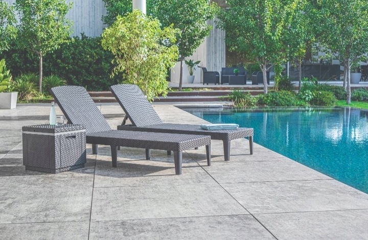 LEŻAK OGRODOWY REGULOWANY SKŁADANY KETER JAIPUR GRAFIT