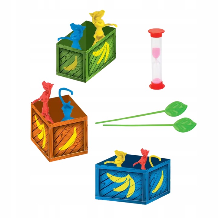 GRA ZRĘCZNOŚCIOWA SPADAJACE MAŁPKI GRA RODZINNA TOWARZYSKA PATYCZKI