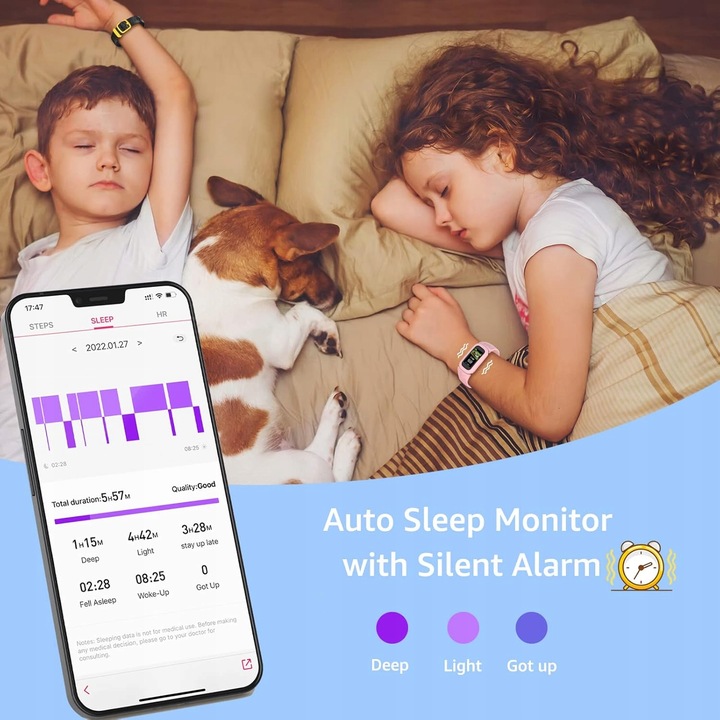 SMARTWATCH MINECRAFT SMARTBAND DLA DZIECI V102 KROKOMIERZ (3 kolory)