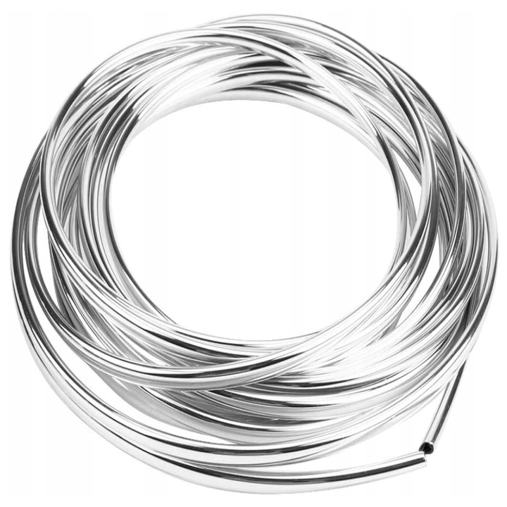 LISTWA OZDOBNA TAŚMA CHROM NA GRILL RANT DRZWI OSŁONA KRAWĘDZI SREBRNA 5 M