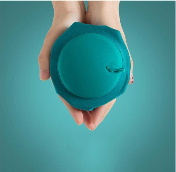 PODUSZKA PODRÓŻNA Dmuchana Samopompująca Welurowa ROGAL Do Spania Na Szyję