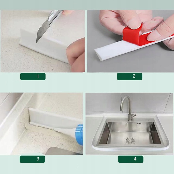 2M SAMOPRZYLEPNA LISTWA ZATRZYMUJĄCA WODĘ DO WANNY, LISTWA WYKOŃCZENIOWA