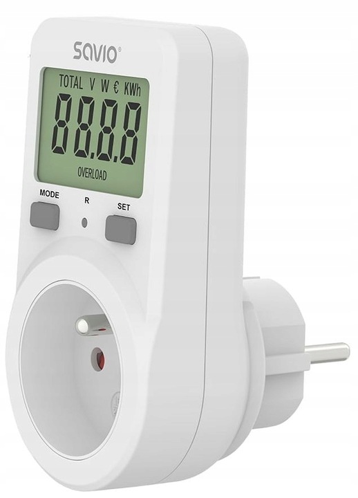 Watomierz Licznik Poboru Kosztu Energii Zużycia Prądu Mocy do Gniazdka kWh