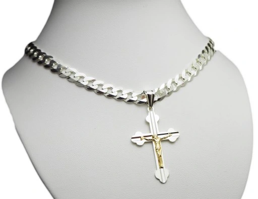 Elegancki Srebrny Łańcuszek Męski Pancerka 60 cm