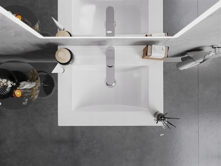 MEXEN ATENA 61 x 46 CM UMYWALKA WPUSZCZANA W BLAT MEBLOWA BIAŁA