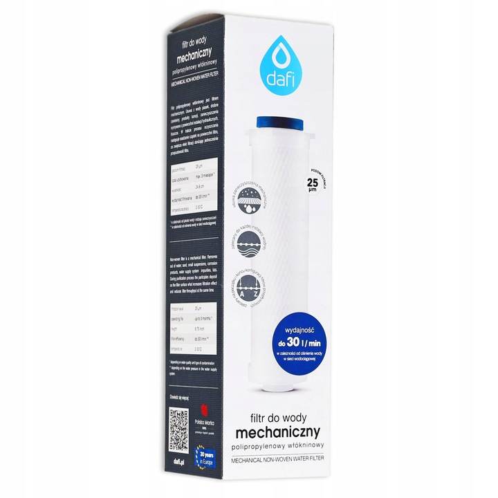 FILTR WKŁAD PRZEPŁYWOWY DAFI POLIPROPYLENOWY x4