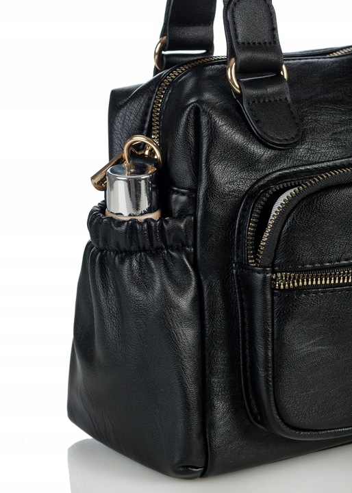 Listonoszka Kuferek PREMIUM Torebka Damska Monnari czarna Pojemna do pracy