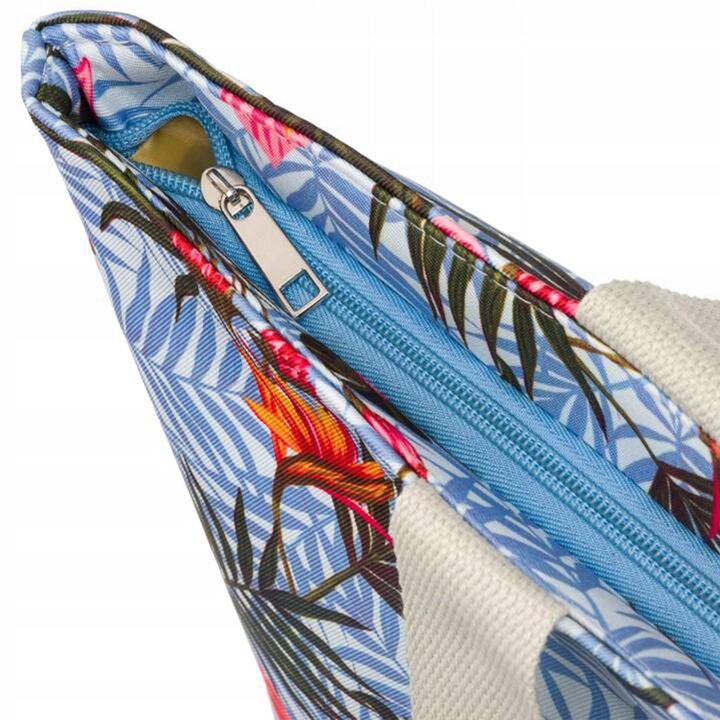 Torba Plażowa Duża Zapinana Na Zamek Torebka Shopper z Podszewką Piknik XXL