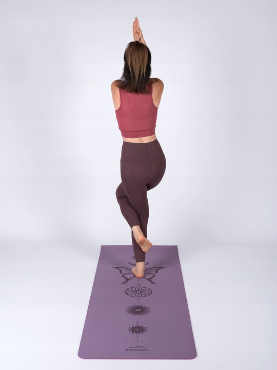 Mata do Jogi i Ćwiczeń TPE 6mm – Purpurowa - Polska Marka Krowa Kot