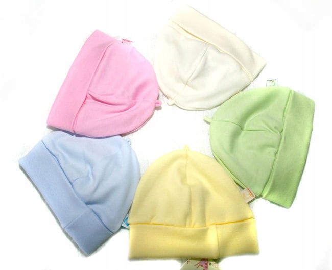 Czapeczka Niemowlęca Noworodków Dziecięca 100% BAW