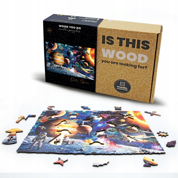 PUZZLE KOSMOS DREWNIANE DLA DOROSŁYCH OUTER SPACE TRUDNE L 240 elementów