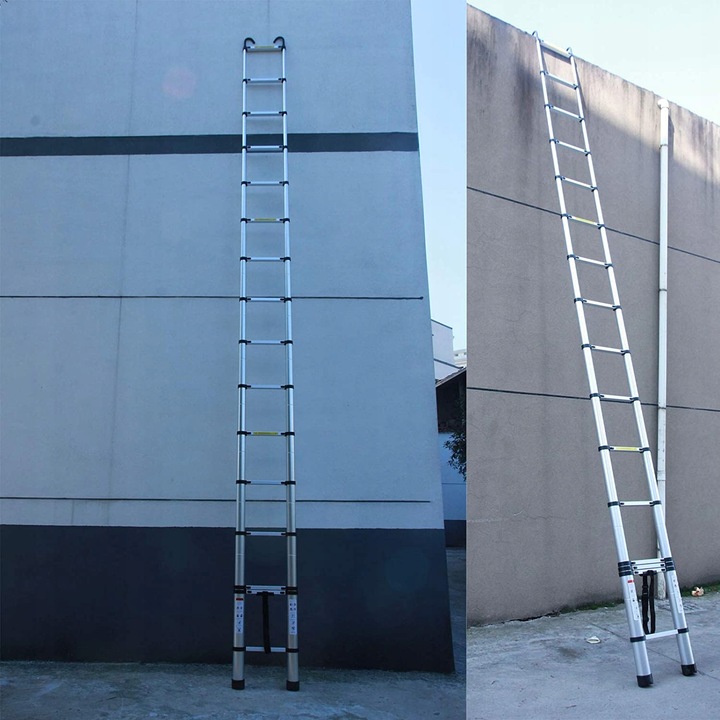 DRABINA TELESKOPOWA 6,2m Aluminiowa kładana przystawna Dayplus + hakiem