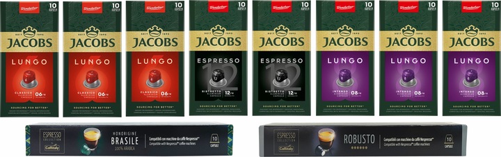 Kapsułki Jacobs mix kawa w kapsułkach do Nespresso 80+20 kaw GRATIS.