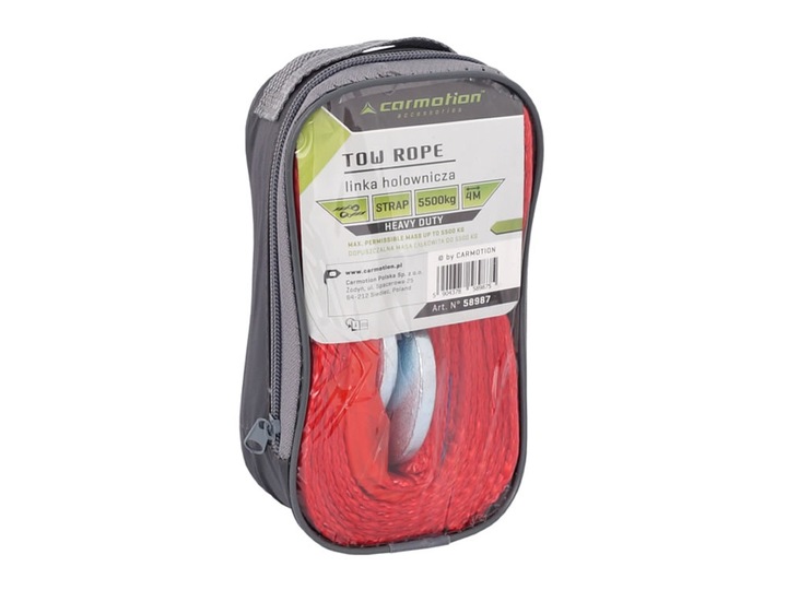 GRATISY# Pas Taśma Linka holownicza 5.5T 4m Heavy Duty