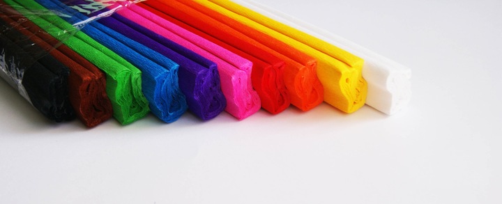 Bibuła marszczona szkolna 25x200 10 kolorów MIX Happy Color do wyprawki