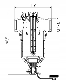 Separator zanieczyszczeń H-Pure DN32 1 1/4" ( DN32 ) VALVEX 6096990