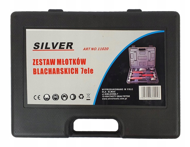 MŁOTEK BLACHARSKI ZESTAW MŁOTKÓW blacharskich FIBERGLASS 7el kowadła