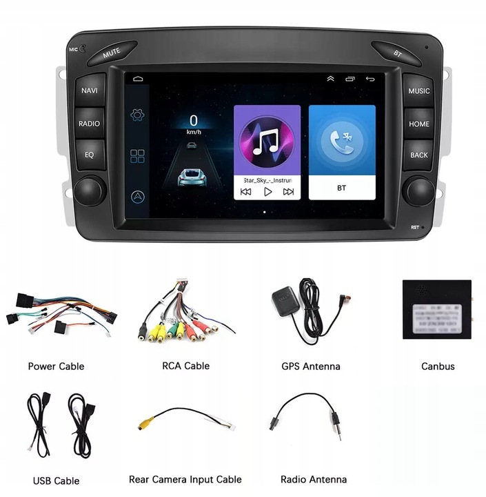 RADIO NAWIGACJA GPS ANDROID MERCEDES W203 W639 W209 CARPLAY WIFI USB MAPY