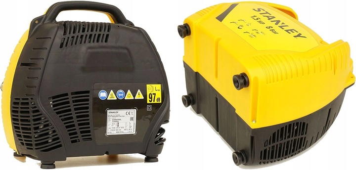STANLEY KOMPRESOR BEZOLEJOWY SPRĘŻARKA + ZESTAW