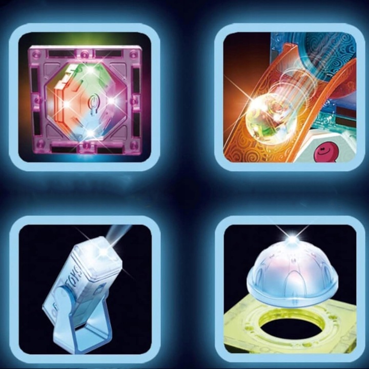 KLOCKI MAGNETYCZNE KONSTRUKCYJNE EDUKACYJNE ZESTAW 110EL PANELE 3D ŚWIECĄCY