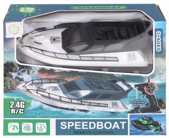 Motorówka Łódź Łódka Zdalnie Sterowana Pilot Łódka Wyścigowa RC