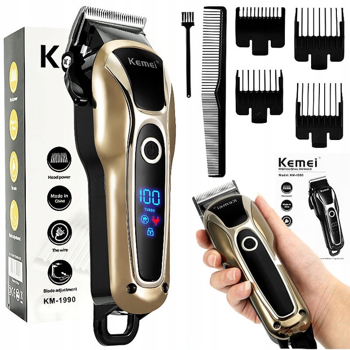 MASZYNKA DO GOLENIA STRZYŻENIA TRYMER DO WŁOSÓW BRODY BARBER KEMEI USB 10w1