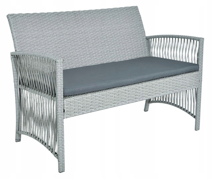 ZESTAW MEBLI OGRODOWYCH Z TECHNORATTANU RATTAN SOFA FOTELE STOLIK NA OGRÓD