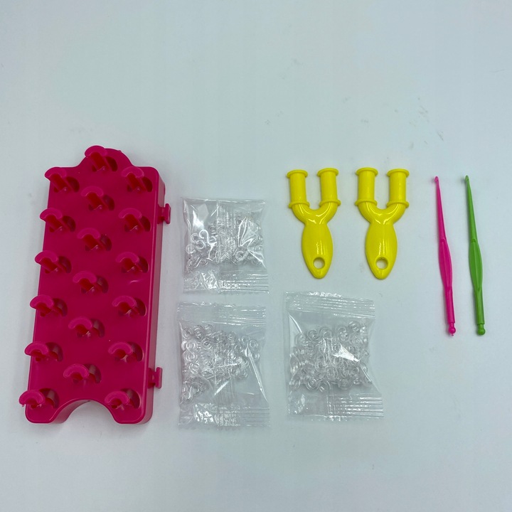 Zestaw do robienia bransoletek z gumek gumki KUFEREK div dla dziewczynki