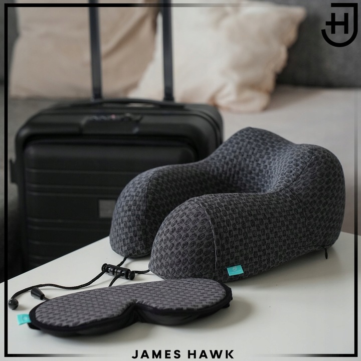 Poduszka podróżna Turystyczna Do samolotu Rogal na szyję z pianką memory 3D