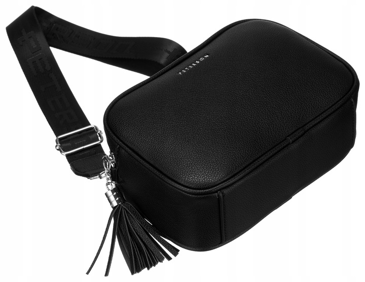 Torebka listonoszka damska PETERSON czarna lekka pojemna na ramię crossbody