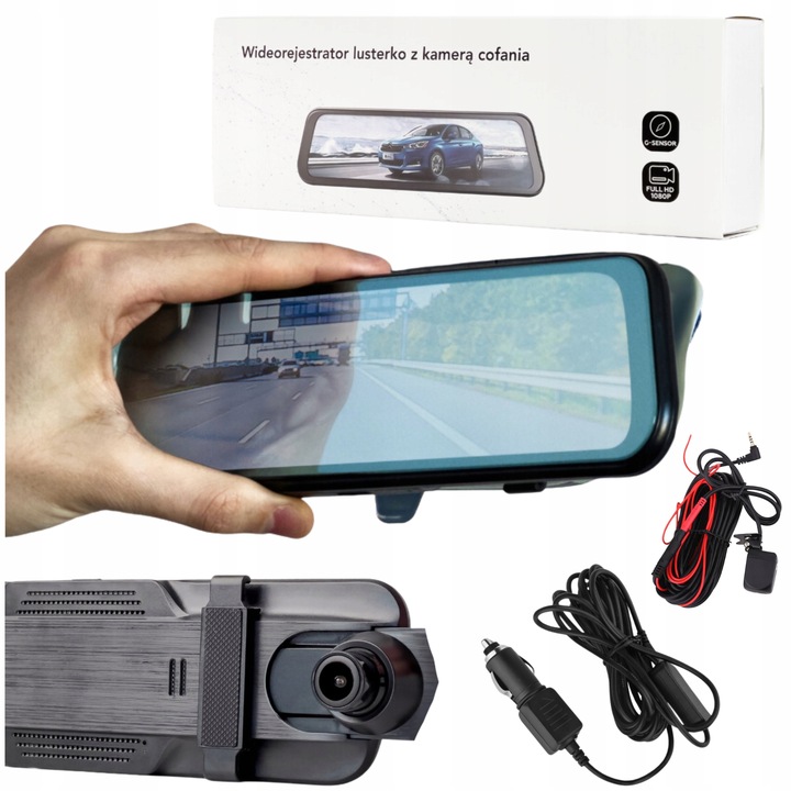WIDEOREJESTRATOR SAMOCHODOWY LUSTERKO Full HD G SENSOR KAMERA COFANIA