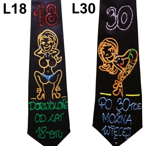 KRAWAT ręcznie malowany prezent URODZINY 18-80 CHŁOPAKA FACETA taty wzory