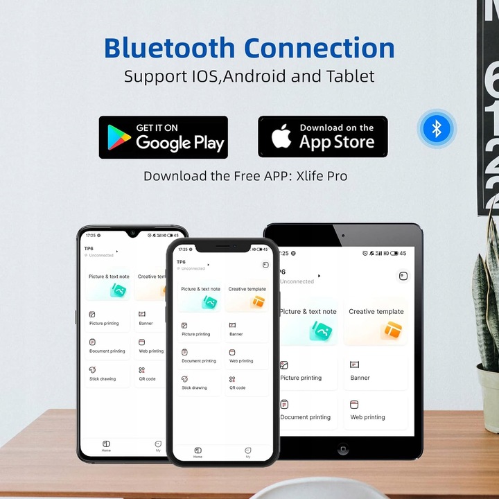 Mini drukarka fotograficzna bezprzewodowa WYSOKA JAKOŚĆ