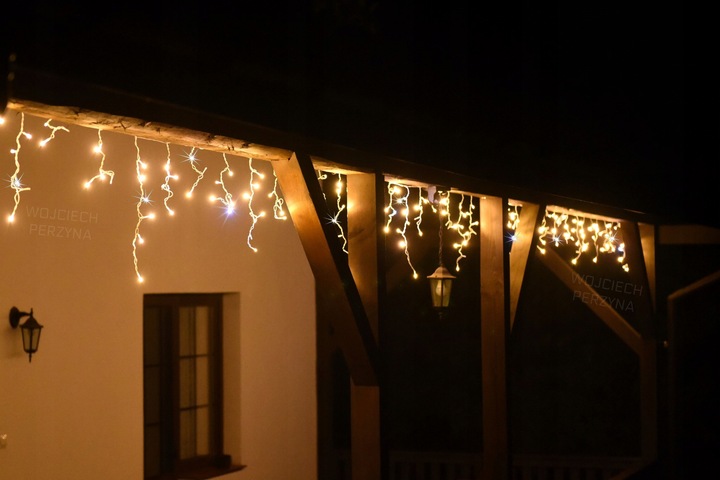 SOPLE 300 LED 11M ZEWNĘTRZNE LAMPKI KURTYNA +FLASH