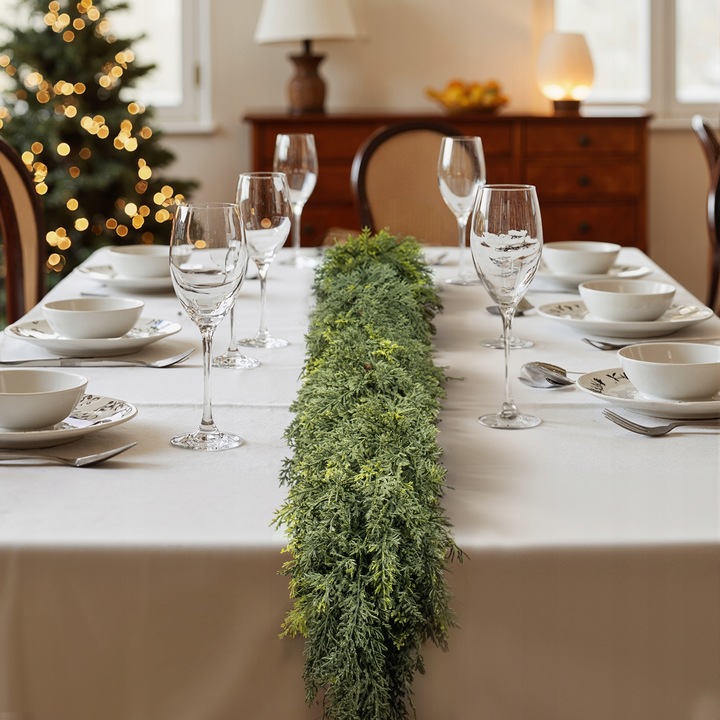 GIRLANDA CEDROWA ŚWIĄTECZNA 180CM ZIELONA DO DOMU I RESTAURACJI