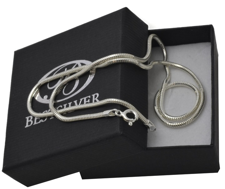 Łańcuszek Srebrny damski Żmijka 2mm 60cm gruby 925