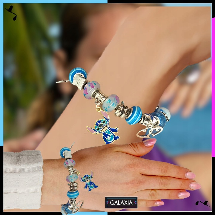 ZESTAW DO ROBIENIA BRANSOLETEK NASZYJNIKÓW Do Biżuterii STITCH LILO i STICH