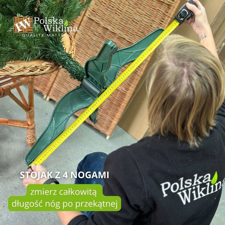 OSŁONA NA STOJAK POD CHOINKĘ 70 CM WIKLINOWA OSŁONKA BIEL-ECRU