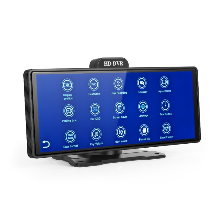 RADIO STACJA MULTIMEDIALNA MONITOR APPLE CARPLAY ANDROID AUTO DVR 2 KAMERY