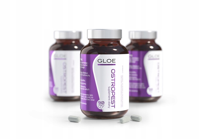 GLOE OSTROPEST PLAMISTY 300mg Sylimaryna 70% Wsparcie WĄTROBY SERCA 90kaps