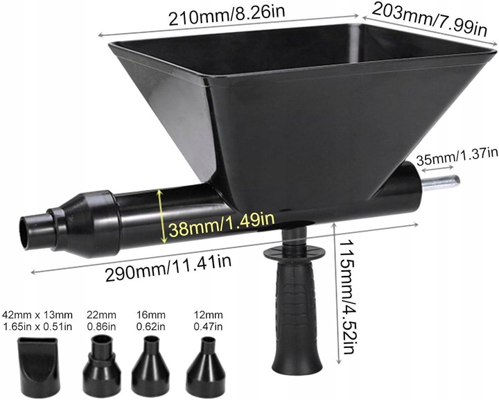 MASZYNA PISTOLET DO FUGOWANIA NA WIERTARKĘ APLIKATOR DO NAKŁADANIA NAKŁADKA