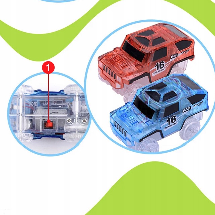 TOR WYGINANY MAGICZNY DLA DZIECI ŚWIECĄCE AUTA SAMOCHODZIKI 360 EL KOLEJKA