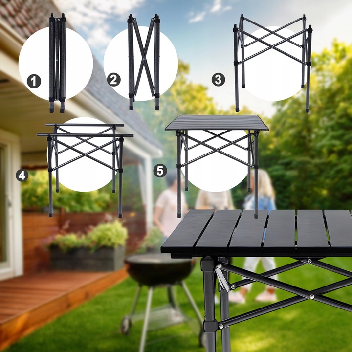 STÓŁ SKŁADANY TURYSTYCZNY OGRODOWY CATERINGOWY STOLIK ROZKŁADANY NA TARAS