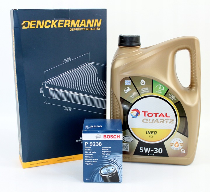 FILTRY +OLEJ TOTAL5W30 5L CITROEN PEUGEOT 1.6HDI