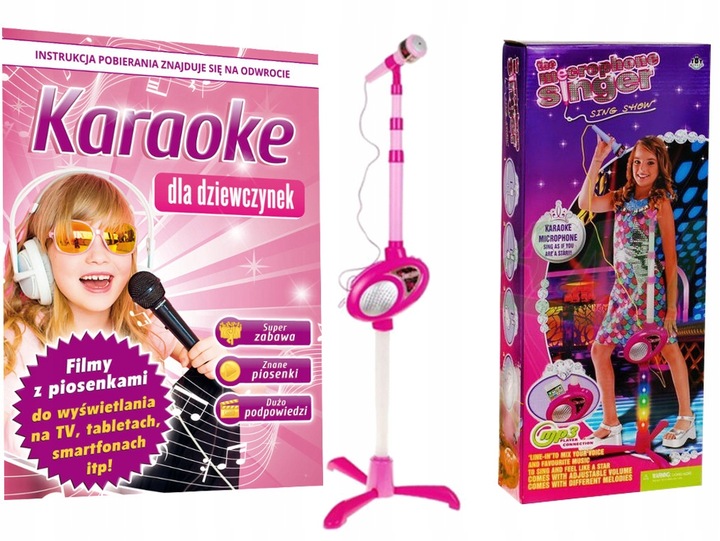 Zestaw Karaoke dla Dziewczynek + solidny MIKROFON