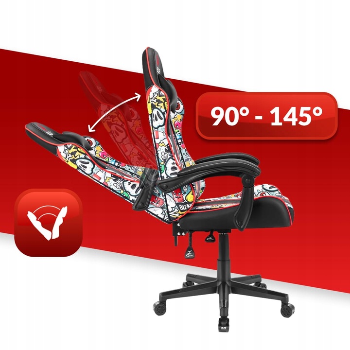 FOTEL GAMINGOWY DLA GRACZA BIUROWY HELL'S